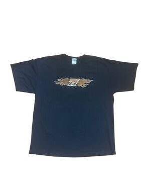 Vintage Cummins Racing Y2K Black 71 Flame Short Sleeve Men Tee Sz XL